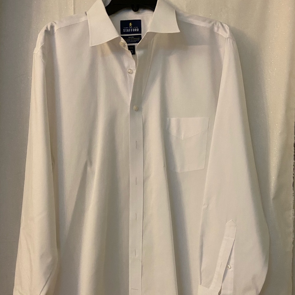 Stanford white long sleeve men’s dress shirt